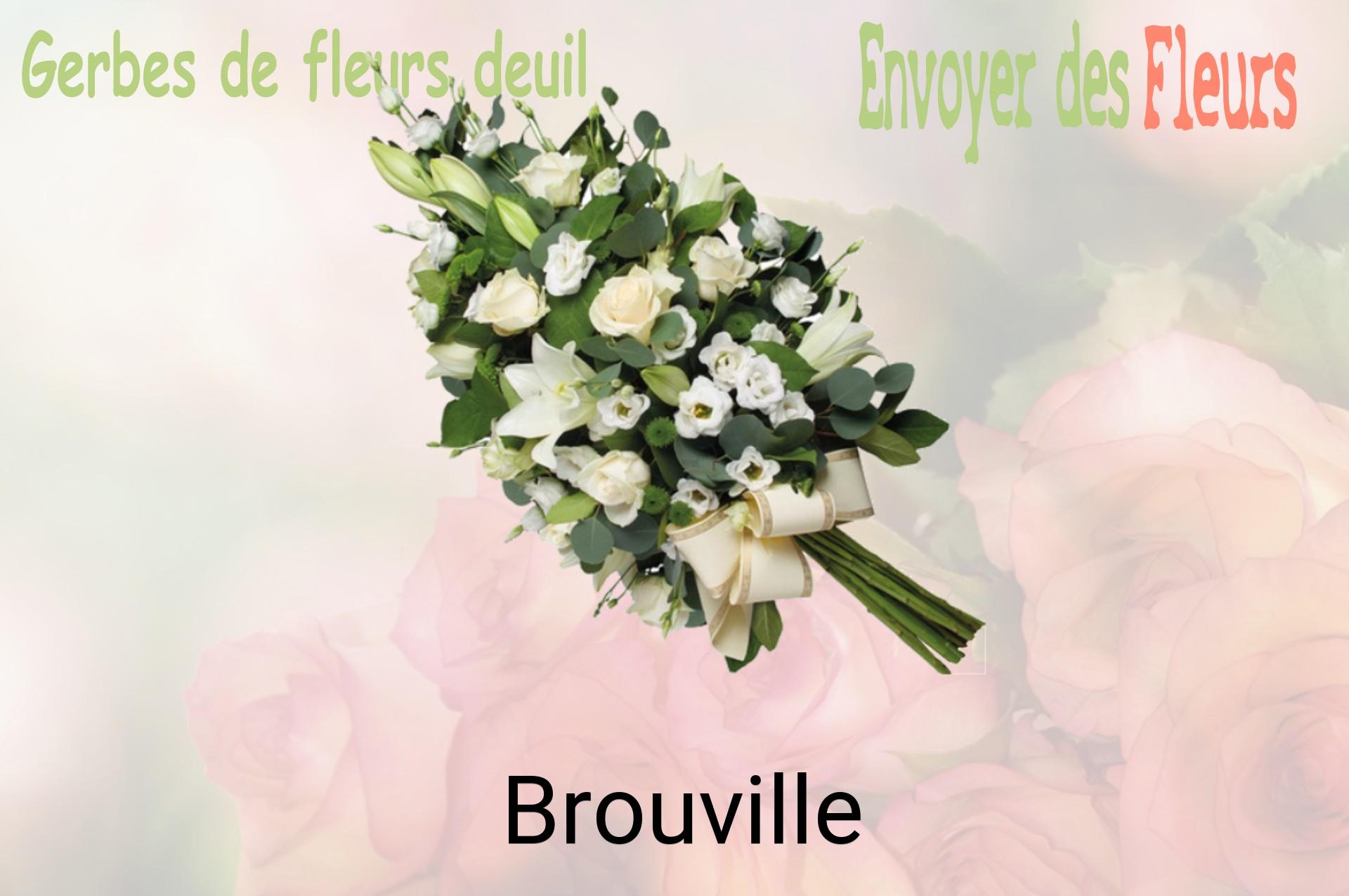 Gerbe de fleurs de deuil livrée à Brouville